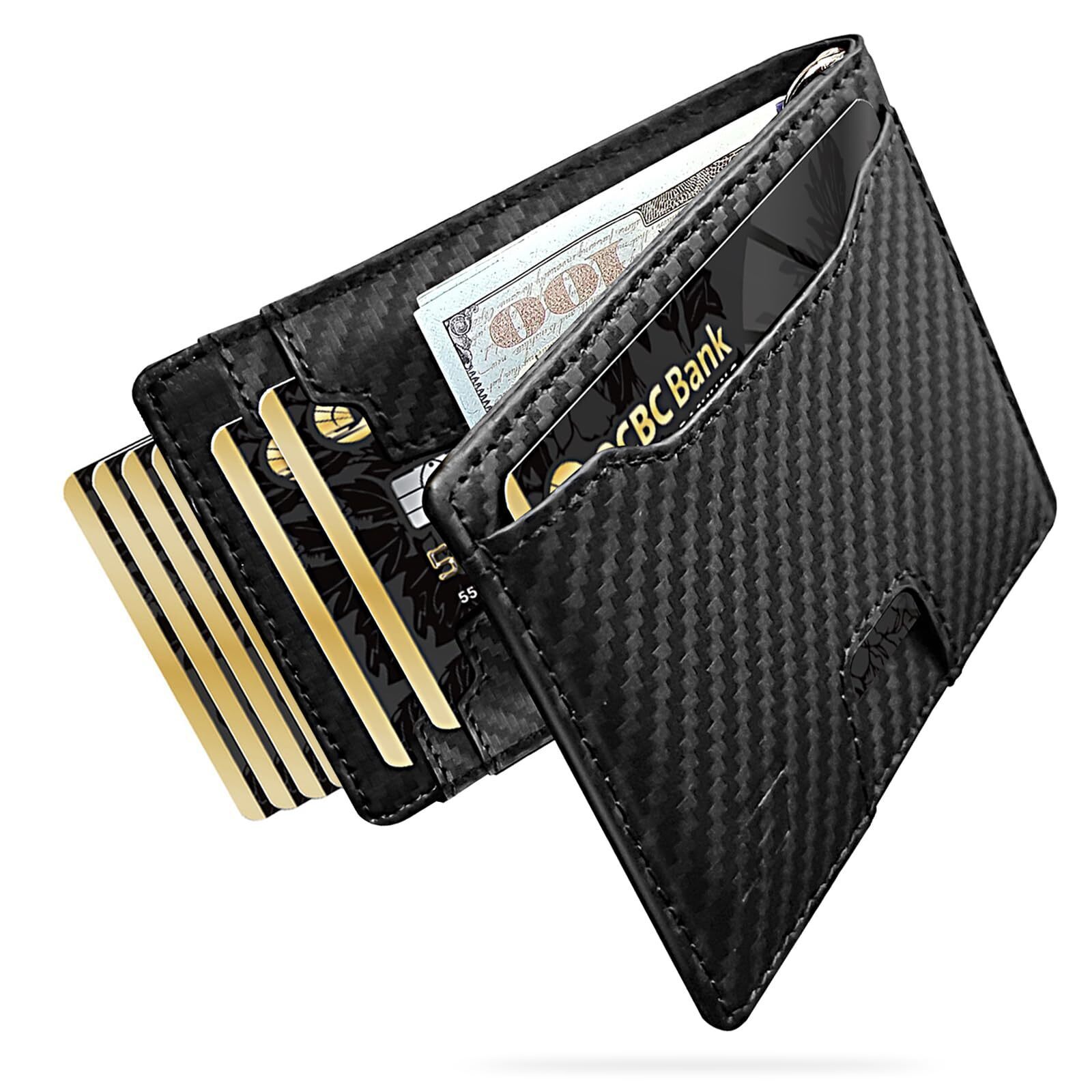 2577 Slim Minimalist Wallet - Money Clip Wallet | Bifold Wallets | Rfid
